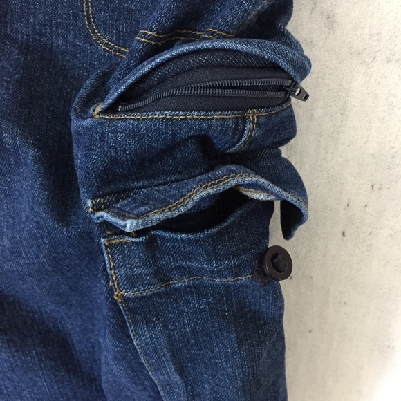 Lands End Lined Jeans Sz 16P Multiple Pockets Hiking Camping Outdoor Pants - Picture 5 of 12